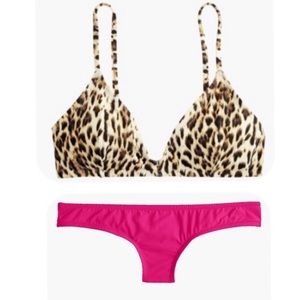 J. Crew French Surf Hipster Bikini in Leopard